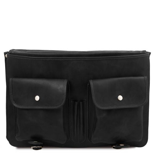 Black leather Briefcases Ancona - by Tuscany Leather
