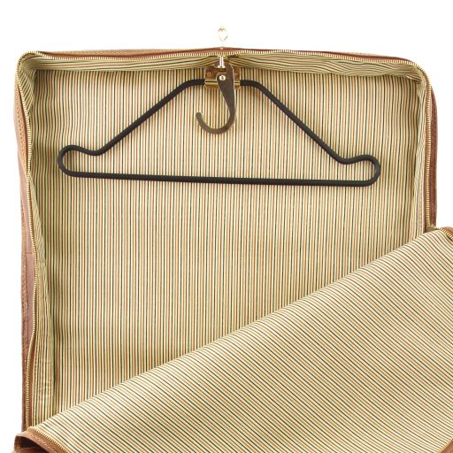 Dark Brown leather Garment Bags Papeete - by Tuscany Leather