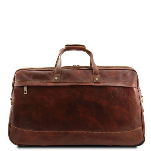 Dark Brown leather Suitcases Bora Bora by Tuscany Leather