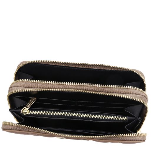 Ada - Double zip around soft leather wallet