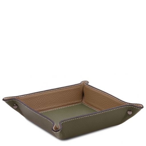 Leather valet tray