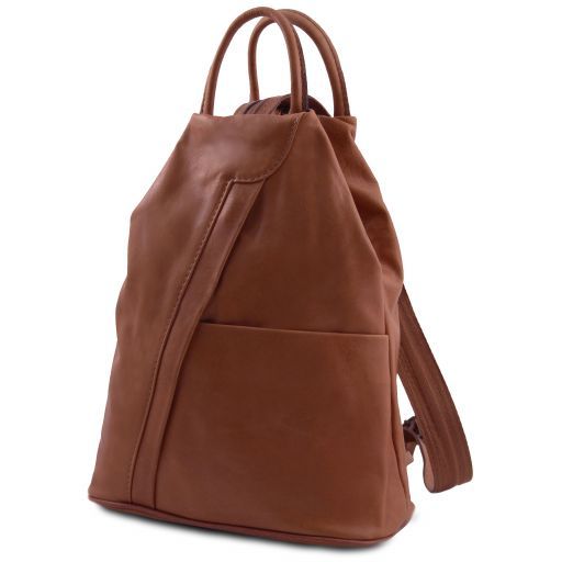 Red leather Backpacks Shanghai - by Tuscany Leather
