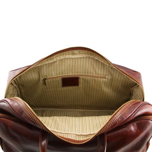 Dark Brown leather Suitcases Bora Bora by Tuscany Leather