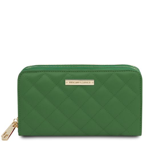Ada - Double zip around soft leather wallet