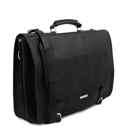 Black leather Briefcases Ancona - by Tuscany Leather