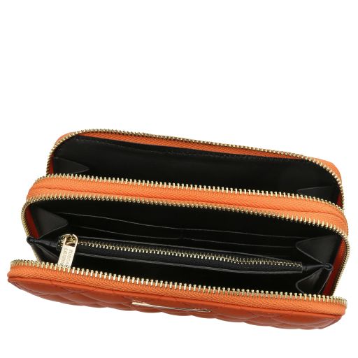 Ada - Double zip around soft leather wallet