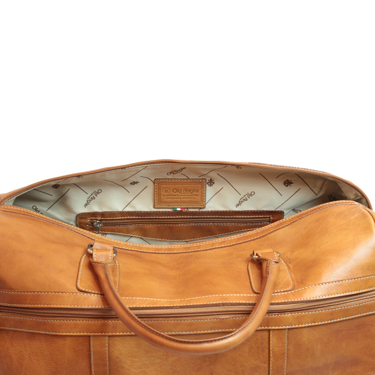 Premium Oiled Calfskin Leather Travel Bag - Colonial Brown