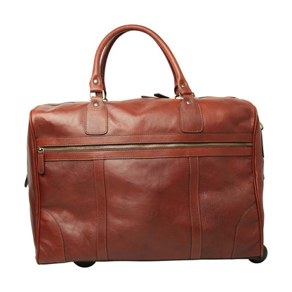 Buffalo Leather Duffle Bag-Brown