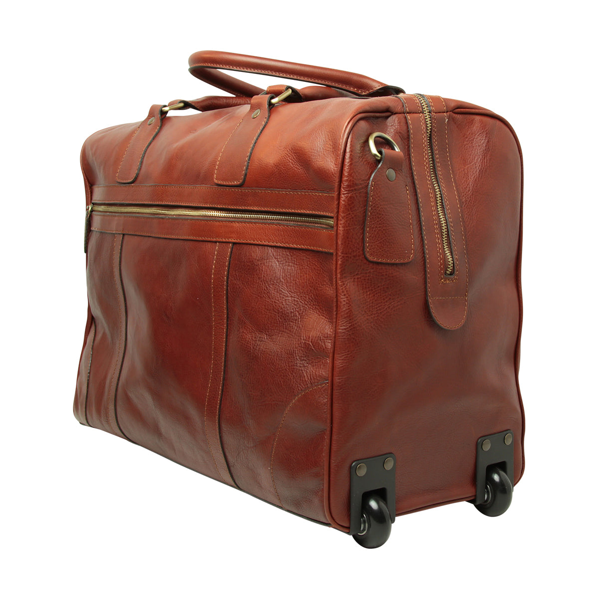 Buffalo Leather Duffle Bag-Brown