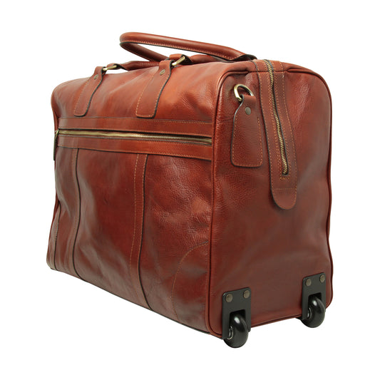 Buffalo Leather Duffle Bag-Brown