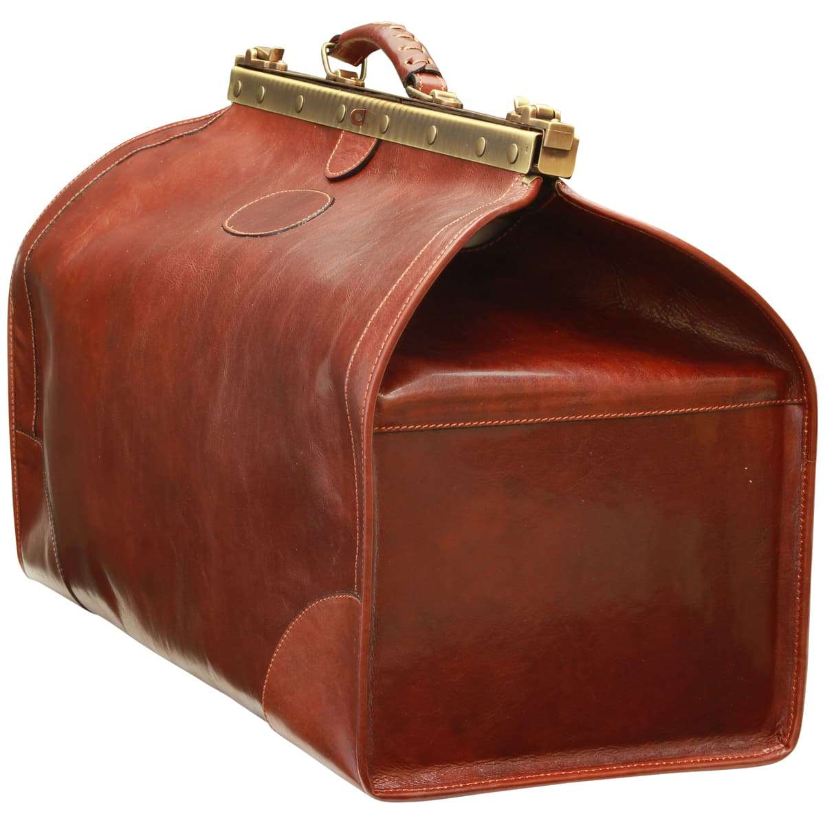 Leather "Old America" Bag (Large) - Brown