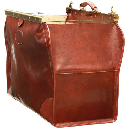 Leather "Old America" Bag (Large) - Brown