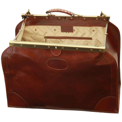 Leather "Old America" Bag (Large) - Brown