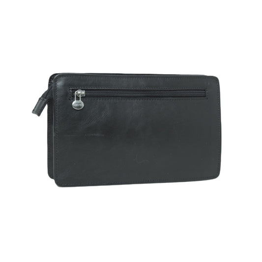 Full Grain Leather Clutch  - Black