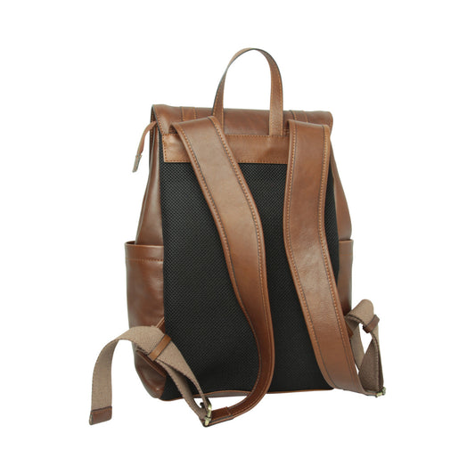 Leather Laptop Backpack - Chestnut