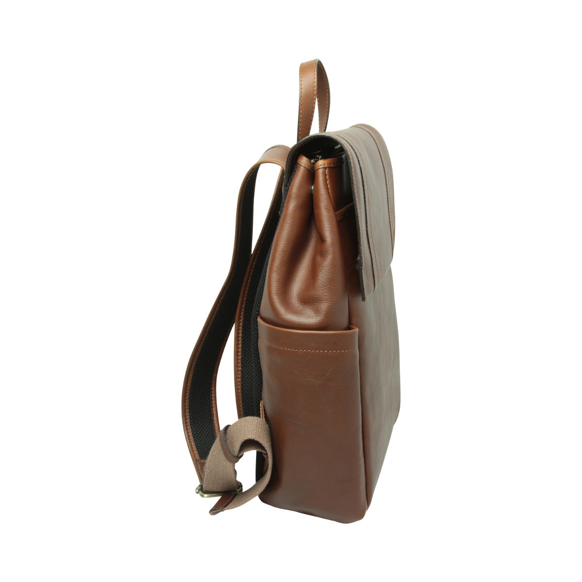 Leather Laptop Backpack - Chestnut