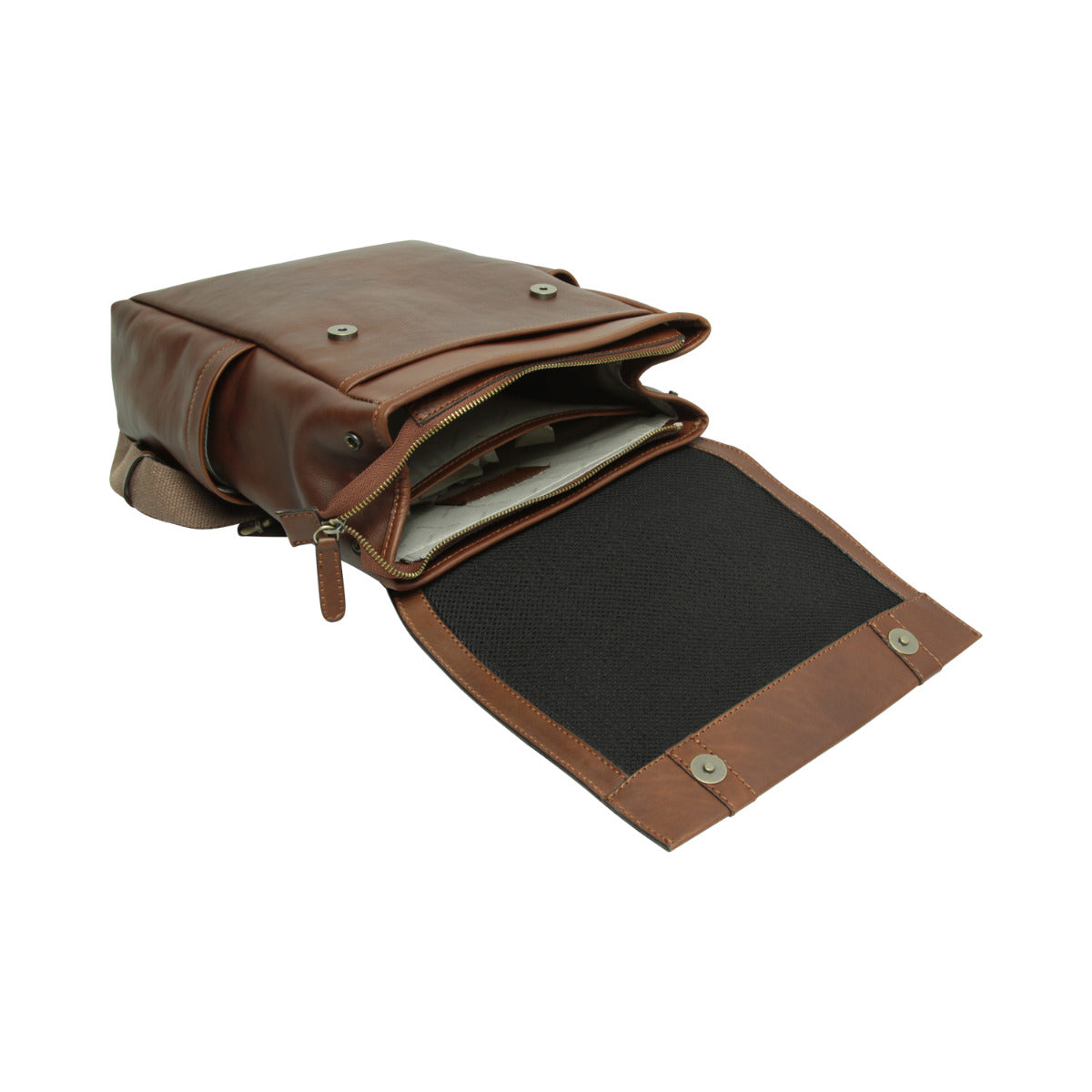 Leather Laptop Backpack - Chestnut