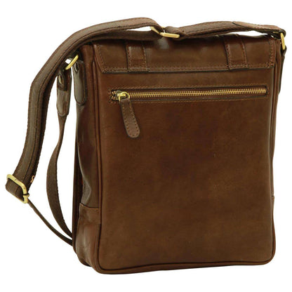Soft Calfskin Leather Satchel Bag - Dark Brown
