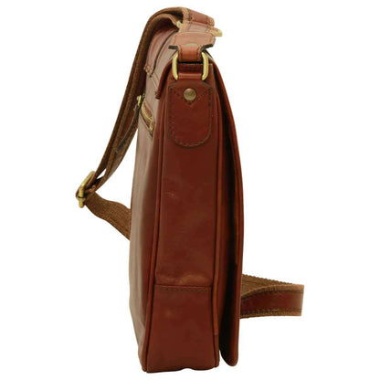Soft Calfskin Leather Satchel Bag - Brown