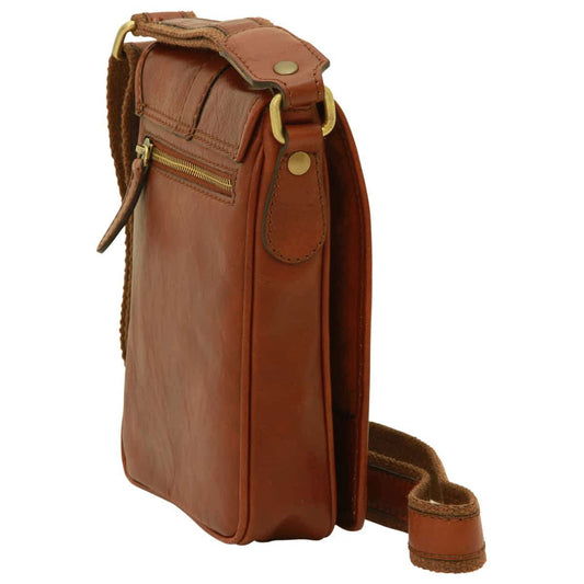 Soft Calfskin Leather Satchel Bag - Brown