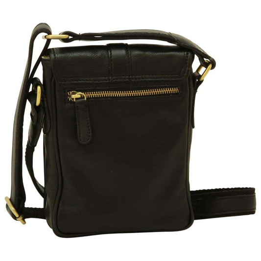 Soft Calfskin Leather Satchel Bag - Black