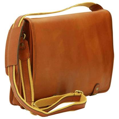 Calfskin Nappa Messenger Bag - Gold