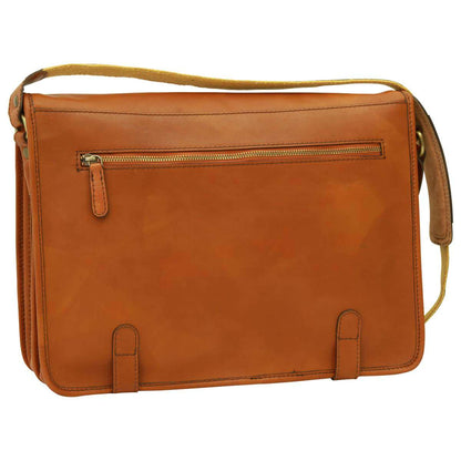 Calfskin Nappa Messenger Bag - Gold