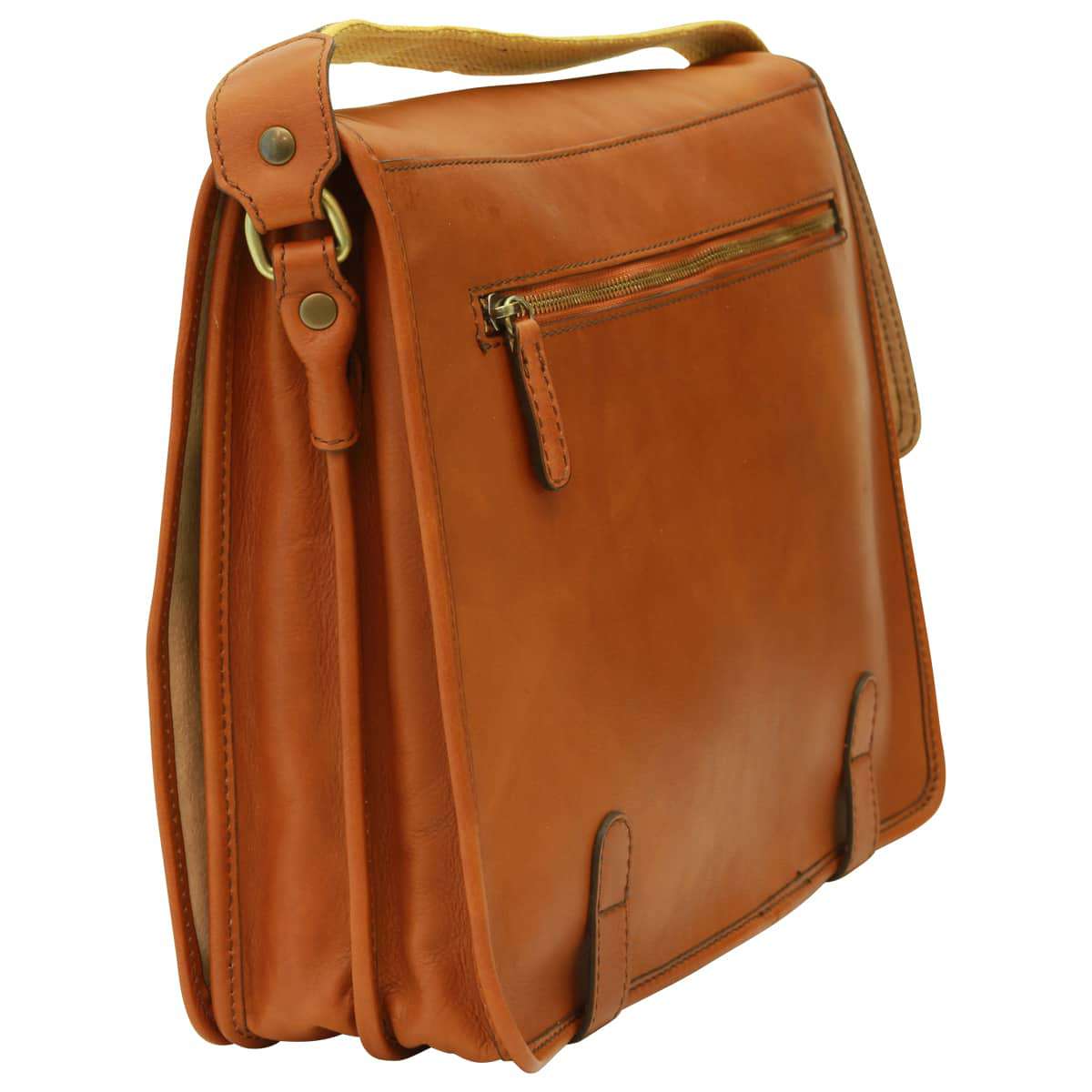 Calfskin Nappa Messenger Bag - Gold
