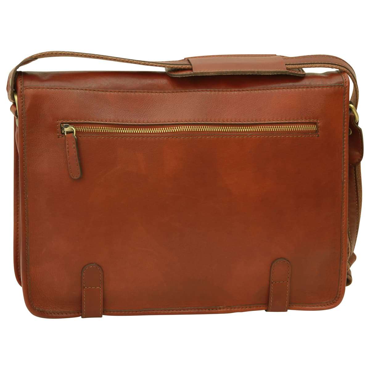 Calfskin Nappa Messenger Bag - Brown