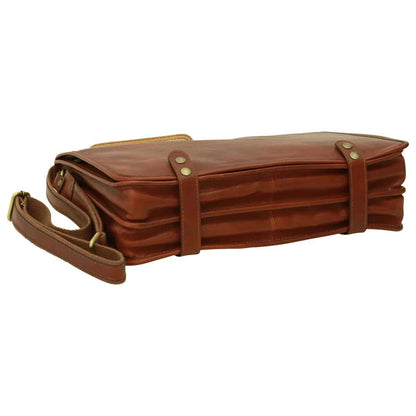 Calfskin Nappa Messenger Bag - Brown