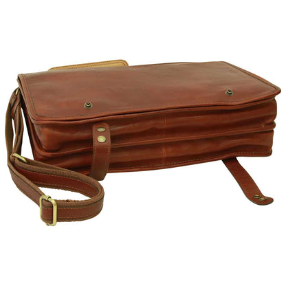 Calfskin Nappa Messenger Bag - Brown