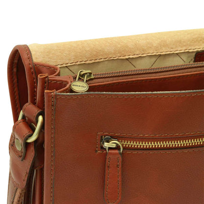 Calfskin Nappa Messenger Bag - Brown