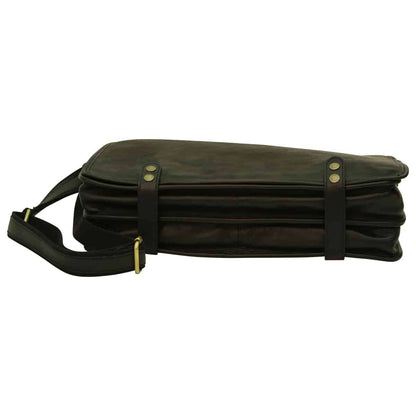 Calfskin Nappa Messenger Bag - Black