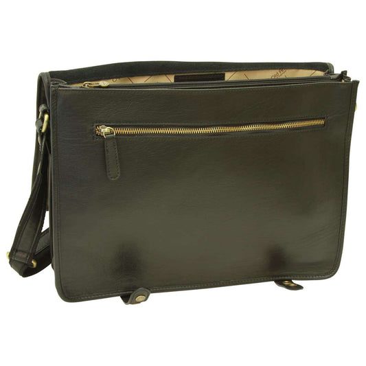 Calfskin Nappa Messenger Bag - Black