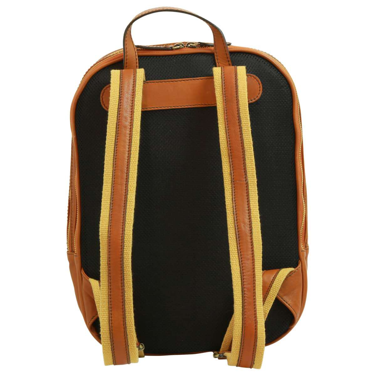 Soft Calfskin Leather Laptop Backpack - Gold