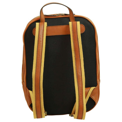 Soft Calfskin Leather Laptop Backpack - Gold