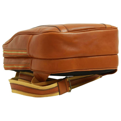 Soft Calfskin Leather Laptop Backpack - Gold