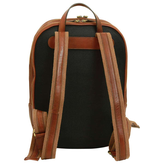 Soft Calfskin Leather Laptop Backpack - Brown