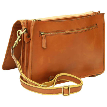 Calfskin Nappa Leather Briefcase - Gold