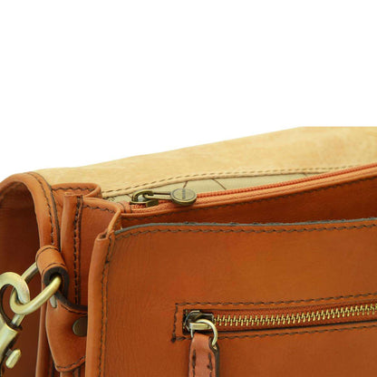Calfskin Nappa Leather Briefcase - Gold