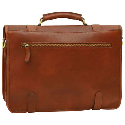 Calfskin Nappa Leather Briefcase - Brown