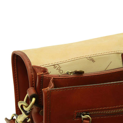 Calfskin Nappa Leather Briefcase - Brown