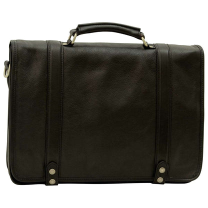 Calfskin Nappa Leather Briefcase - Black