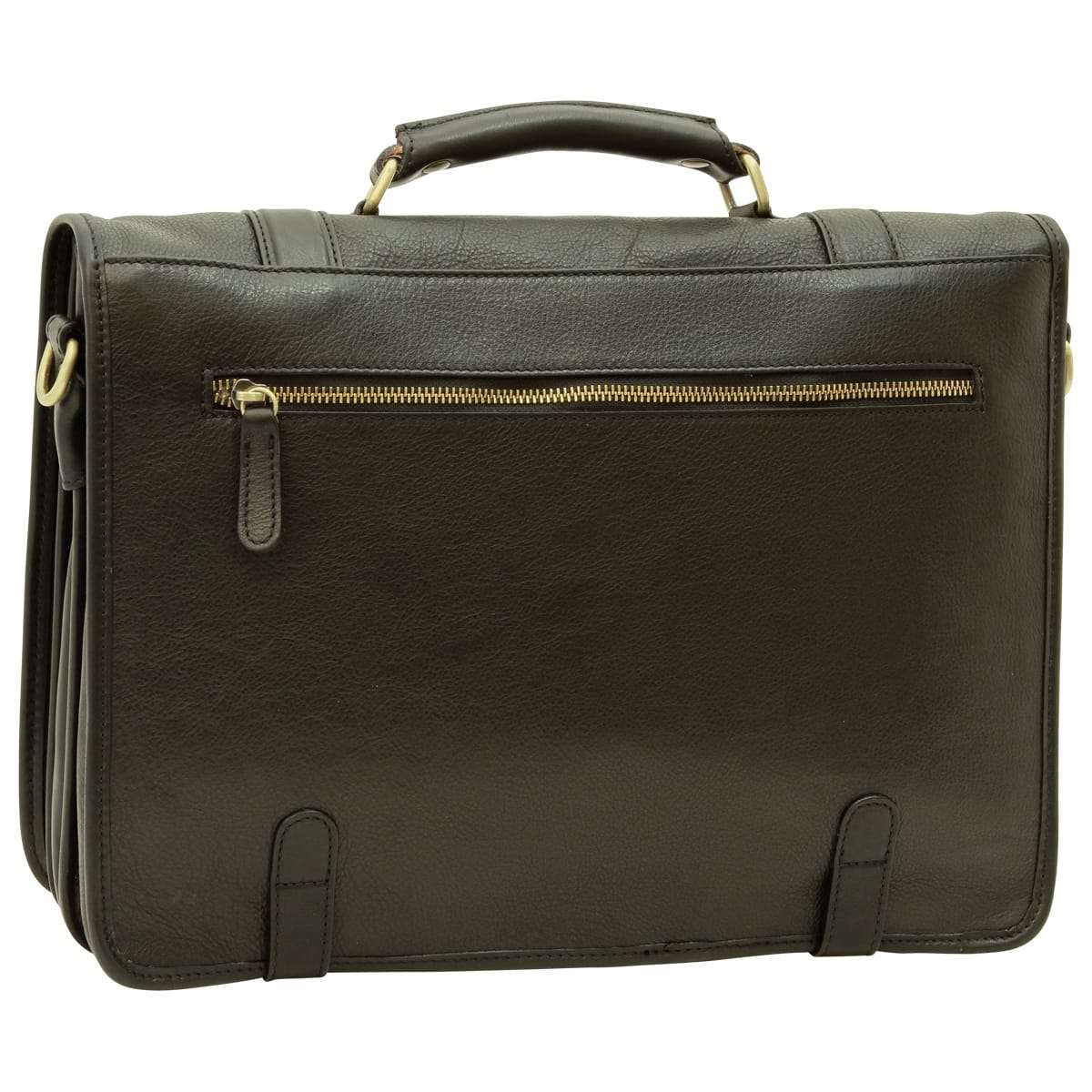 Calfskin Nappa Leather Briefcase - Black