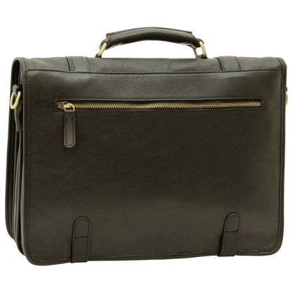 Calfskin Nappa Leather Briefcase - Black