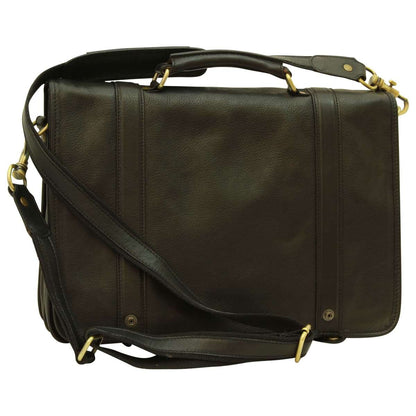 Calfskin Nappa Leather Briefcase - Black