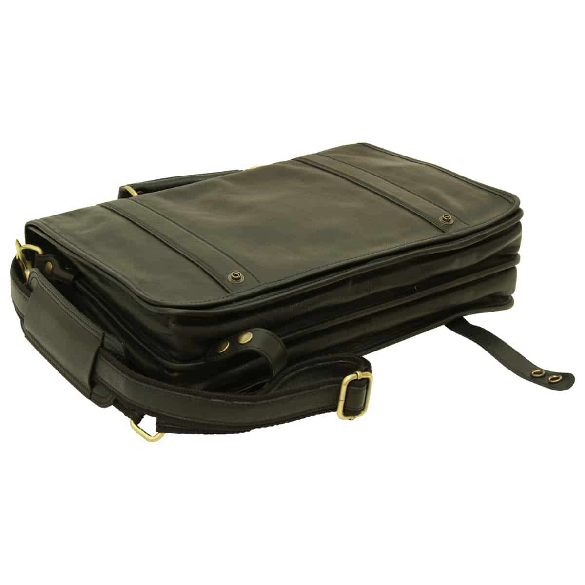 Calfskin Nappa Leather Briefcase - Black