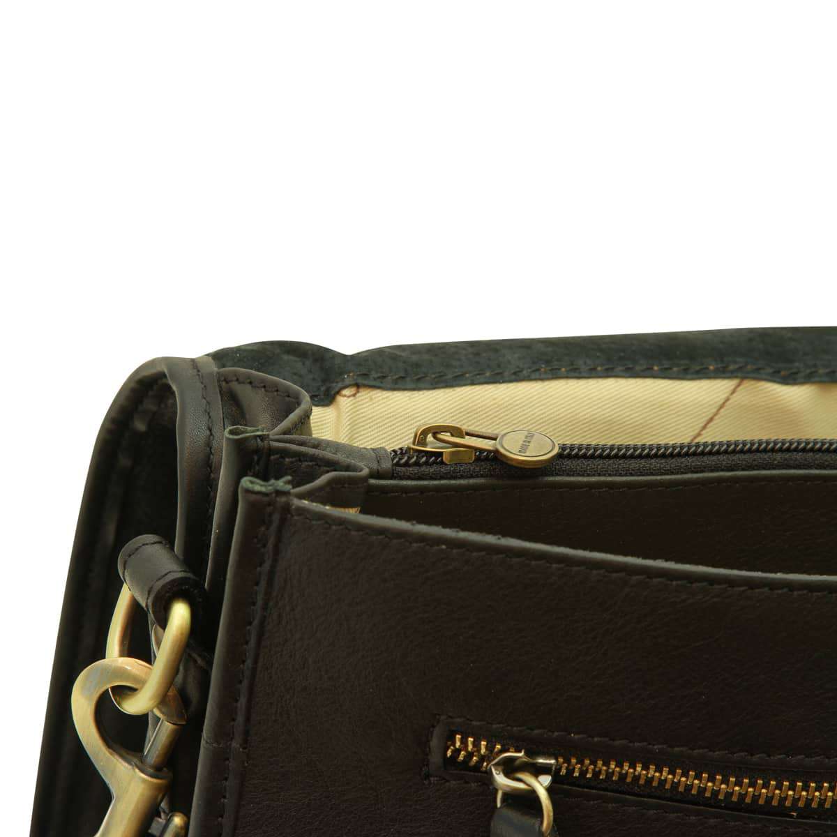 Calfskin Nappa Leather Briefcase - Black