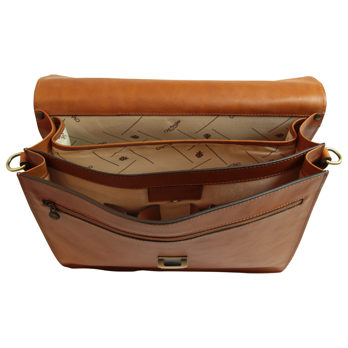 Leather Laptop Briefcase - Brown Colonial