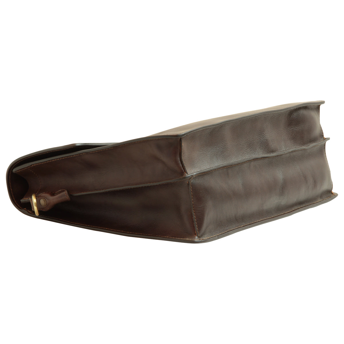 Leather Laptop Briefcase - Dark Brown